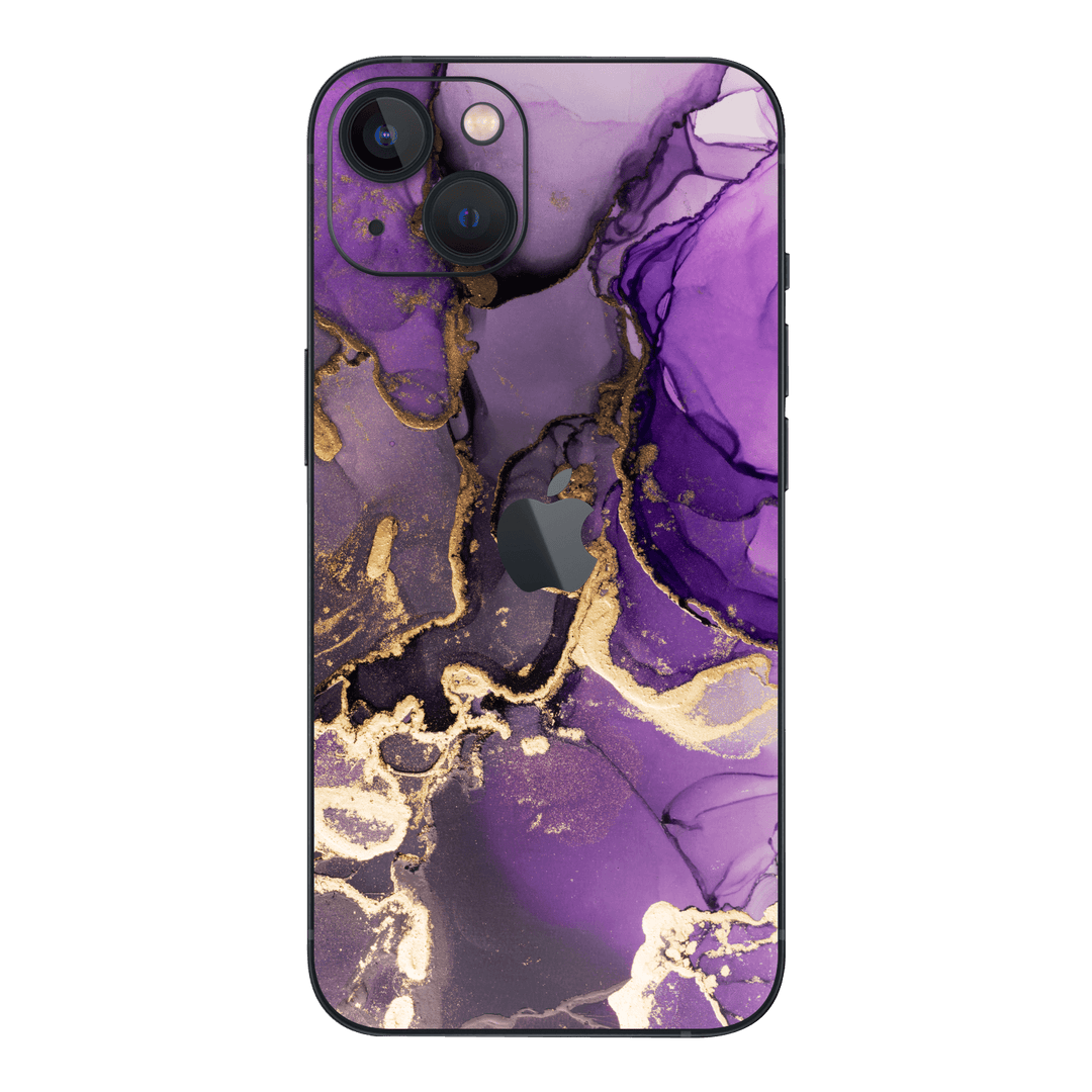 iPhone 14 SIGNATURE AGATE GEODE Purple-Gold Skin - Premium Protective Skin Wrap Sticker Decal Cover by QSKINZ | Qskinz.com