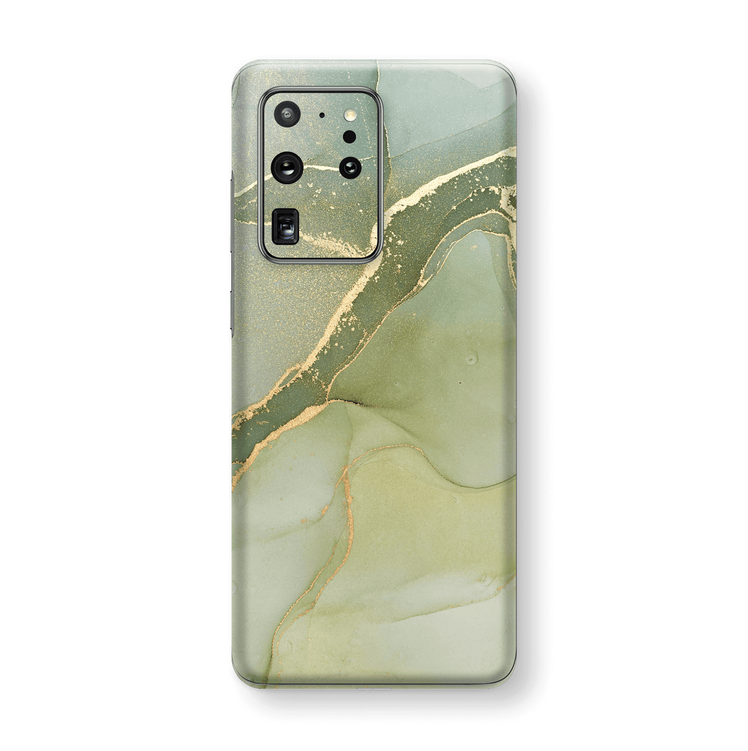 Samsung Galaxy S20 ULTRA SIGNATURE AGATE GEODE Green-Gold Skin, Wrap, Decal, Protector, Cover by EasySkinz | EasySkinz.com