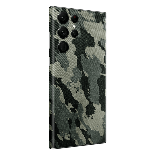 Samsung Galaxy S22 ULTRA Print Printed Custom Signature Hidden in the Forest Camouflage Pattern Skin Wrap Sticker Decal Cover Protector by EasySkinz | EasySkinz.com
