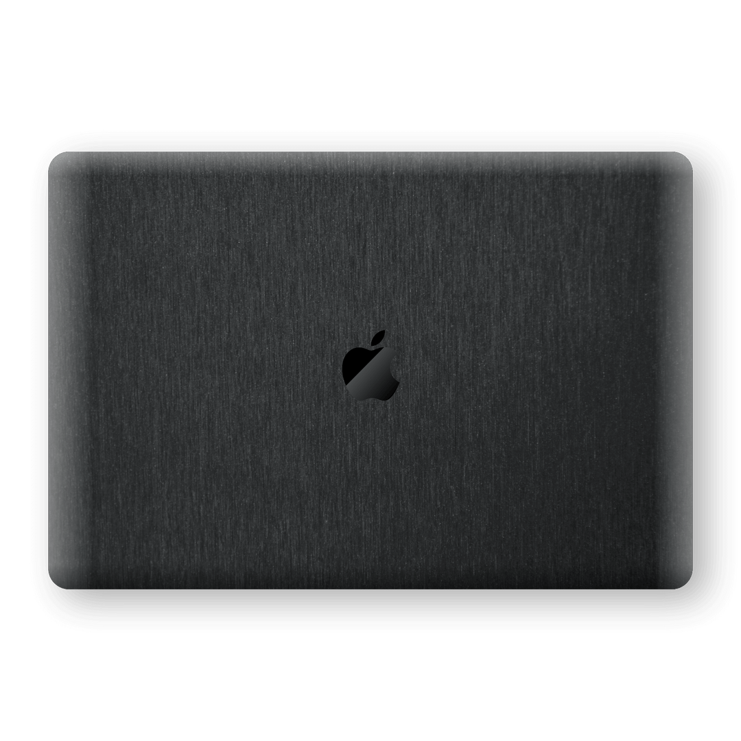 MacBook Pro 13 2019 BRUSHED BLACK Metallic Skin Wrap Decal