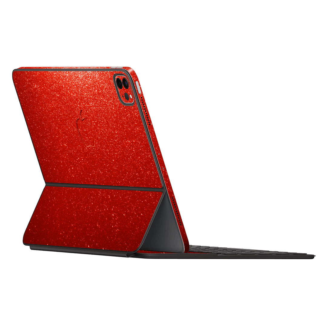Smart Keyboard Folio for iPad Pro 12.9" Diamond Red Shimmering Sparkling Glitter Skin Wrap Sticker Decal Cover Protector by EasySkinz | EasySkinz.com