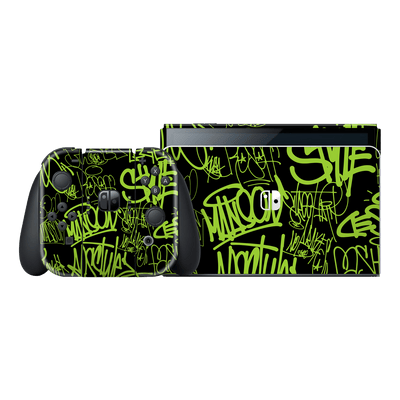 Nintendo Switch OLED SIGNATURE Urban Underground Wall in Green Skin