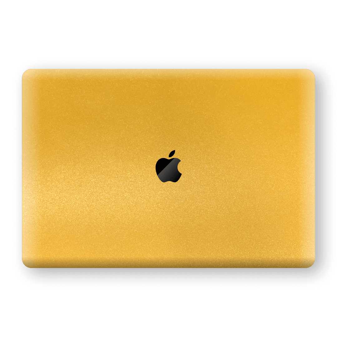 MacBook Pro 15" Touch Bar Yellow Matt Matte Metallic Skin Wrap Sticker Decal Cover Protector by EasySkinz