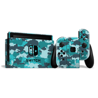 Nintendo SWITCH SIGNATURE Camouflage Turquoise Skin