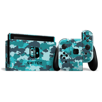 Nintendo SWITCH SIGNATURE Camouflage Turquoise Skin