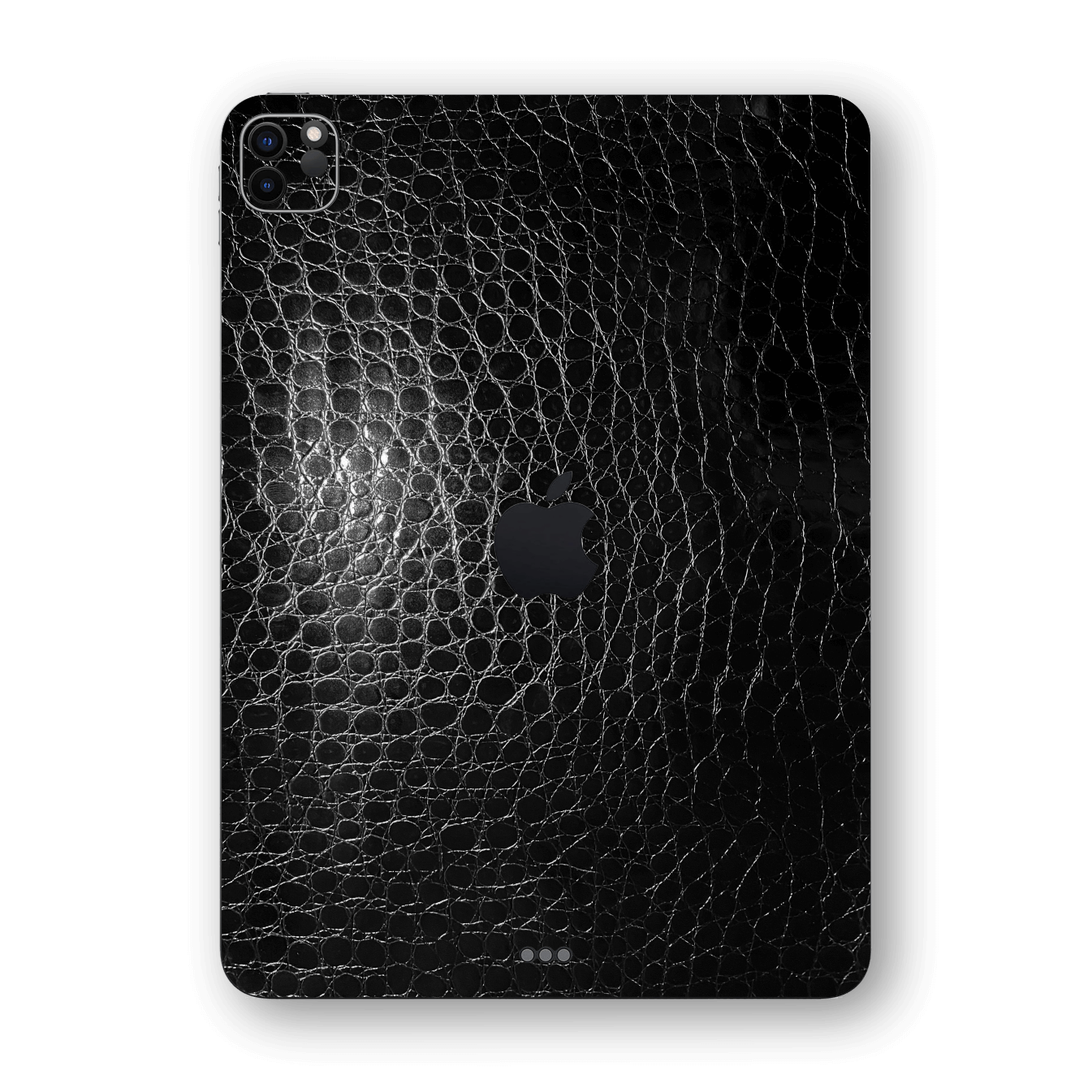iPad PRO 12.9-inch 2021 Luxuria Black Leather Alligator 3D Textured Skin Wrap Sticker Decal Cover Protector by EasySkinz | EasySkinz.com