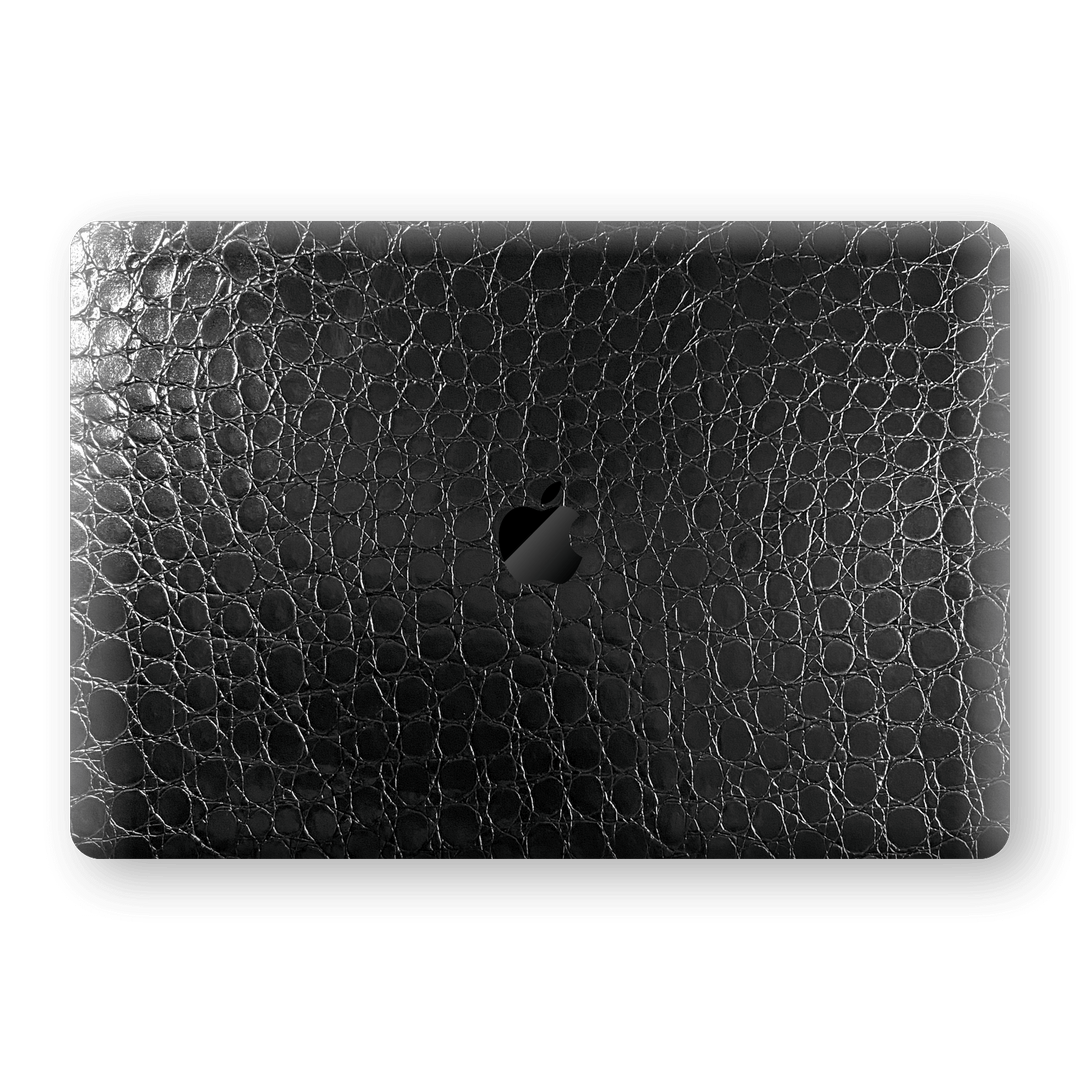 MacBook PRO 13 (2020) Luxuria BLACK Leather Alligator Skin Wrap Decal Protector | EasySkinz