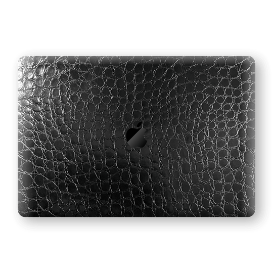 MacBook Pro 16" (2019) Luxuria Black ALLIGATOR Leather 3D Textured Skin Wrap Sticker Decal Cover Protector by EasySkinz