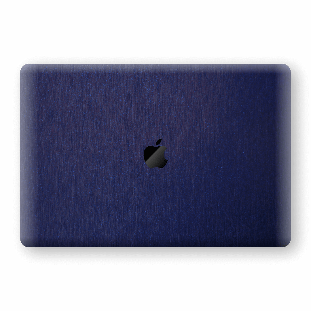 MacBook Air 13" (2018-2019) Brushed Metal Blue Metallic Skin Wrap Sticker Decal Cover Protector by EasySkinz