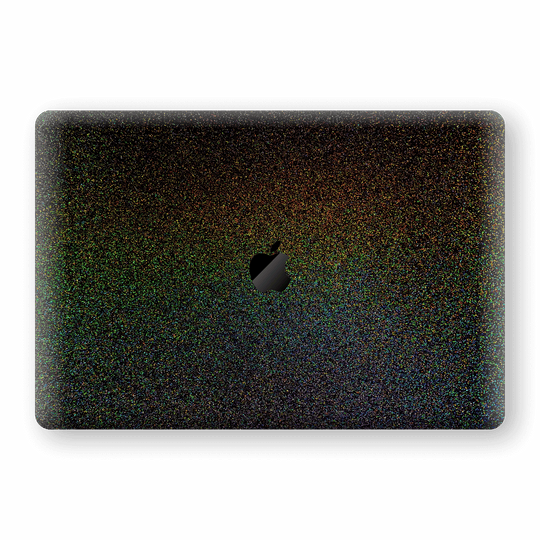 MacBook Air 13" (2018-2019) GALAXY Black Milky Way Rainbow Sparkling Metallic Glossy Gloss Finish Skin Wrap Sticker Decal Cover Protector by EasySkinz