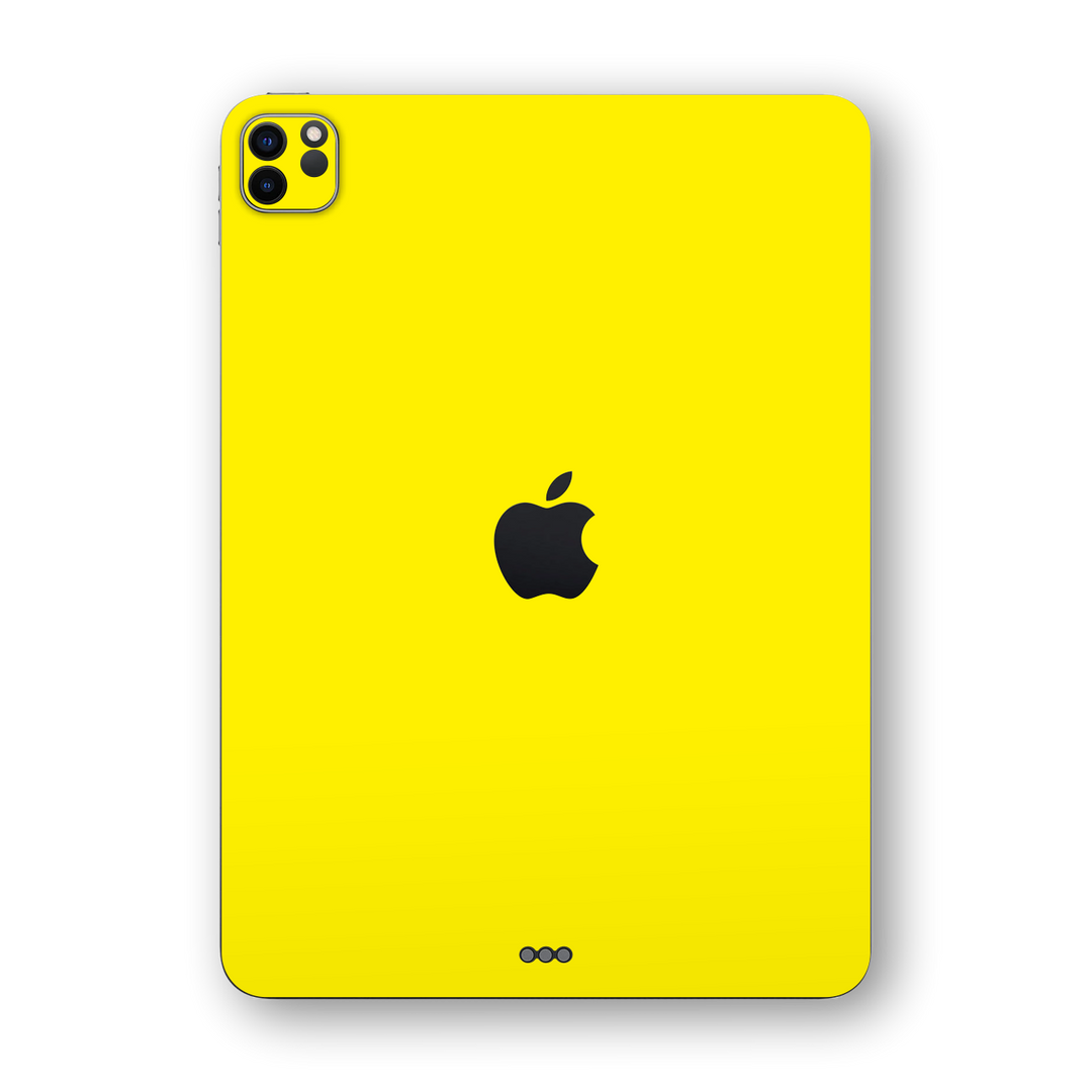 iPad PRO 12.9-inch 2021 Gloss Glossy Lemon Yellow Skin Wrap Sticker Decal Cover Protector by EasySkinz | EasySkinz.com