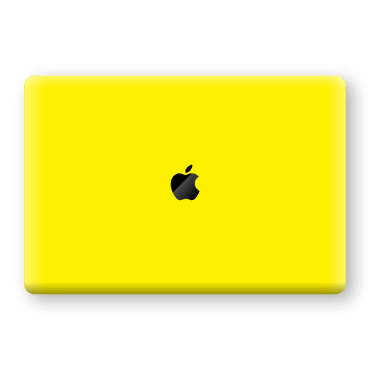 MacBook Air 13" (2018-2019) Lemon Yellow Glossy Gloss Finish Skin Wrap Sticker Decal Cover Protector by EasySkinz