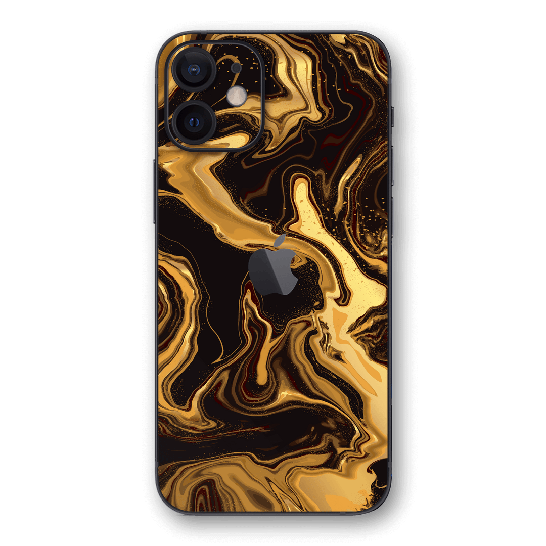 iPhone 12 SIGNATURE AGATE GEODE Melted Gold Skin - Premium Protective Skin Wrap Sticker Decal Cover by QSKINZ | Qskinz.com