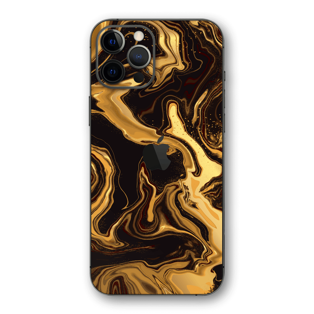 iPhone 12 PRO SIGNATURE AGATE GEODE Melted Gold Skin - Premium Protective Skin Wrap Sticker Decal Cover by QSKINZ | Qskinz.com