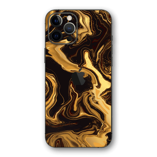 iPhone 12 PRO SIGNATURE AGATE GEODE Melted Gold Skin - Premium Protective Skin Wrap Sticker Decal Cover by QSKINZ | Qskinz.com