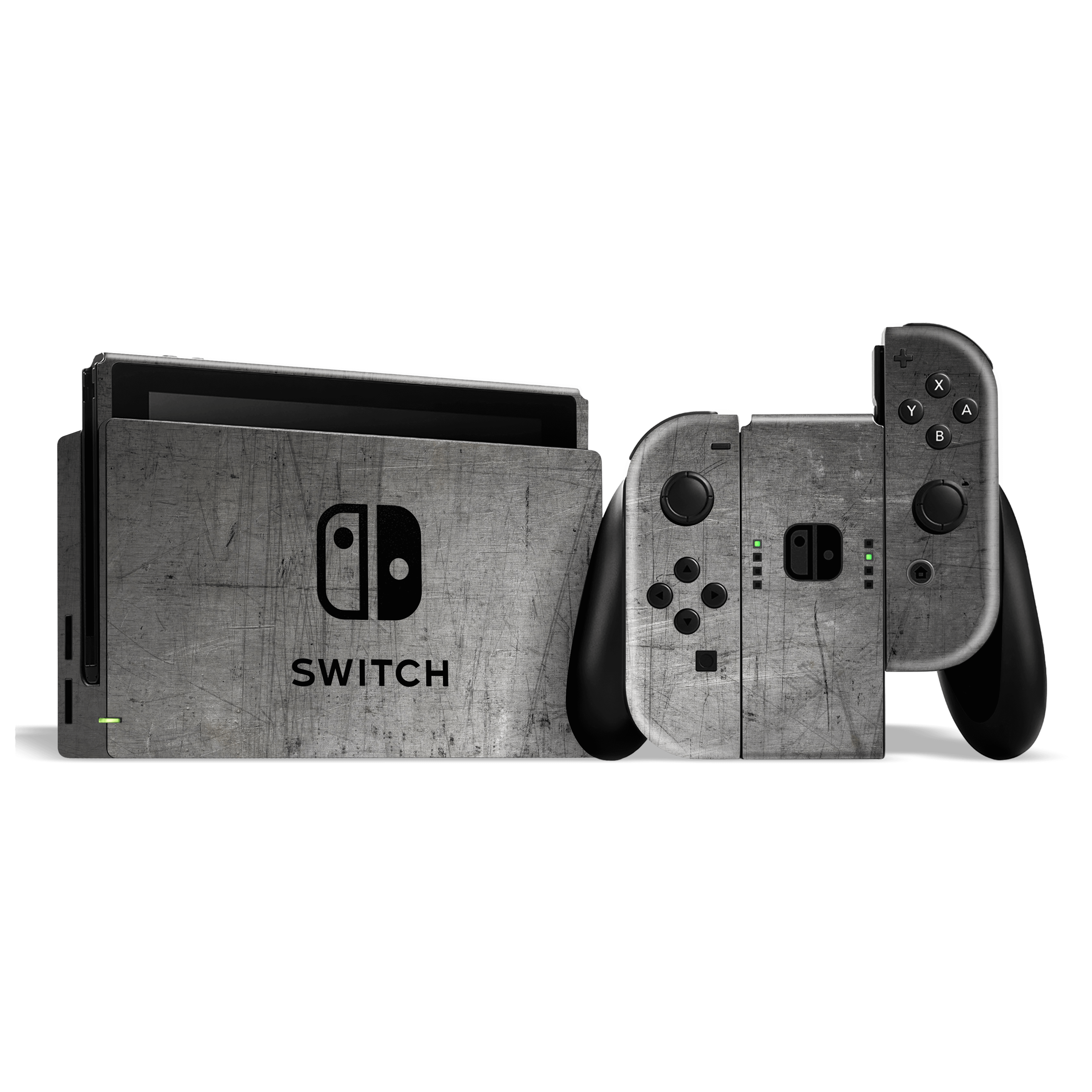 Nintendo SWITCH SIGNATURE Industrial Scratched Metal Skin