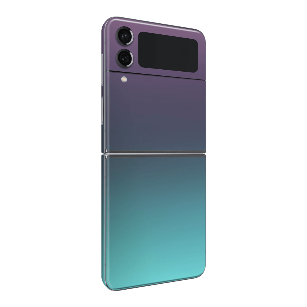 Samsung Galaxy Z Flip 4 (2022) Chameleon Turquoise Lavender Colour-changing Metallic Skin Wrap Sticker Decal Cover Protector by EasySkinz | EasySkinz.com