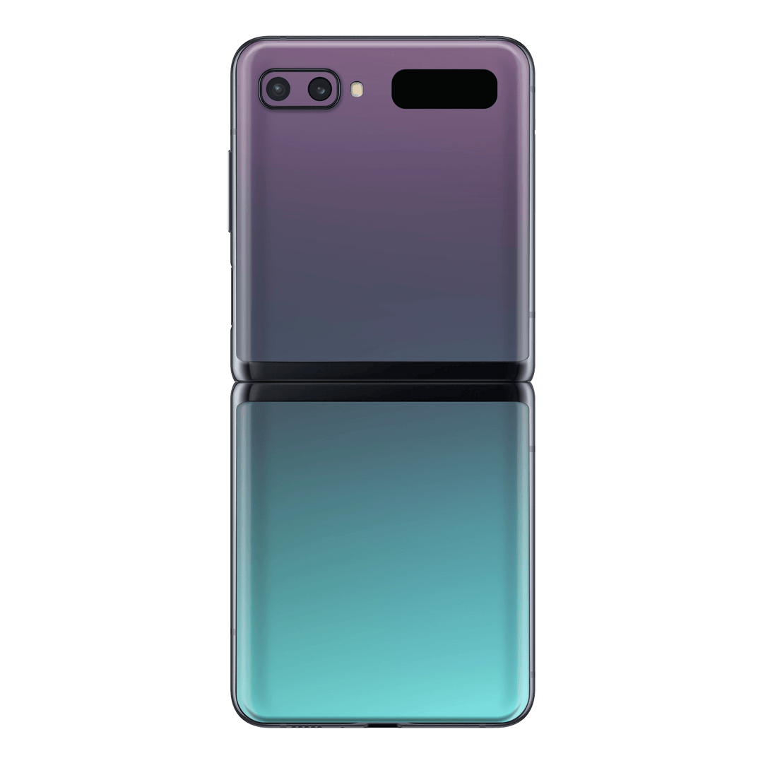 Samsung Galaxy Z Flip 5G Chameleon Turquoise Lavender Skin Wrap Sticker Decal Cover Protector by EasySkinz