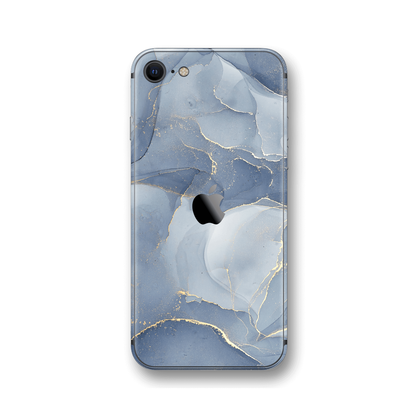 QSKINZ iPhone SE (2020) Agate Geode Steel Blue-Gold Skin