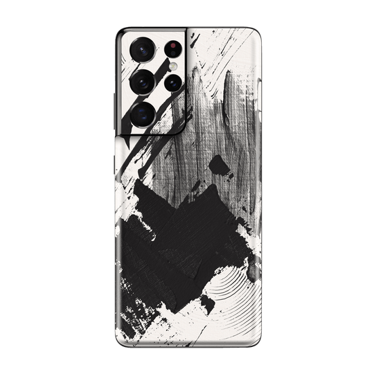 Samsung Galaxy S21 ULTRA Print Printed Custom SIGNATURE Black and White Madness Skin Wrap Sticker Decal Cover Protector by EasySkinz | EasySkinz.com