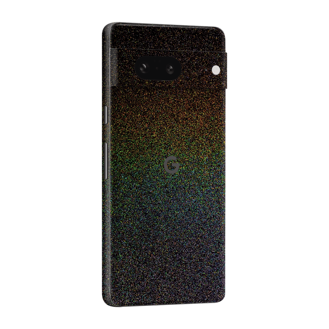Google Pixel 7 (2022) GALAXY Black Milky Way Rainbow Sparkling Metallic Gloss Finish Skin Wrap Sticker Decal Cover Protector by EasySkinz | EasySkinz.com