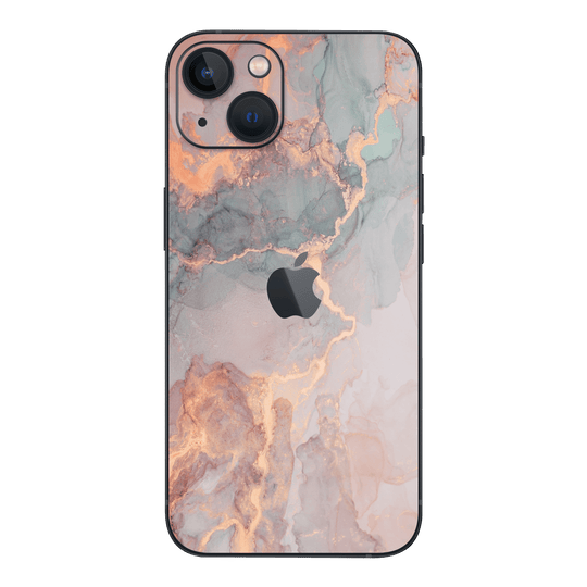 iPhone 13 SIGNATURE AGATE GEODE Pastel Peach Skin - Premium Protective Skin Wrap Sticker Decal Cover by QSKINZ | Qskinz.com