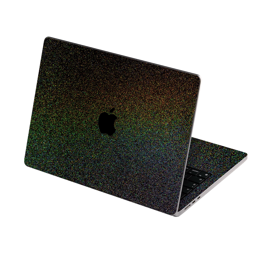 MacBook Air 13.6” (2022, M2) GALAXY Black Milky Way Rainbow Sparkling Metallic Gloss Finish Skin Wrap Sticker Decal Cover Protector by EasySkinz | EasySkinz.com