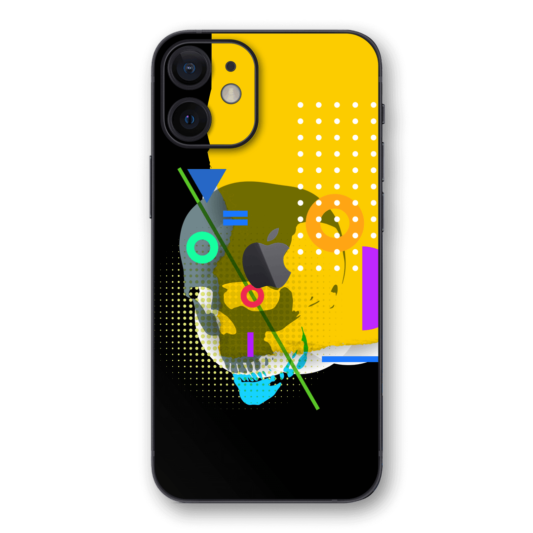 iPhone 12 SIGNATURE Abstract Black-Yellow SKULL Skin - Premium Protective Skin Wrap Sticker Decal Cover by QSKINZ | Qskinz.com