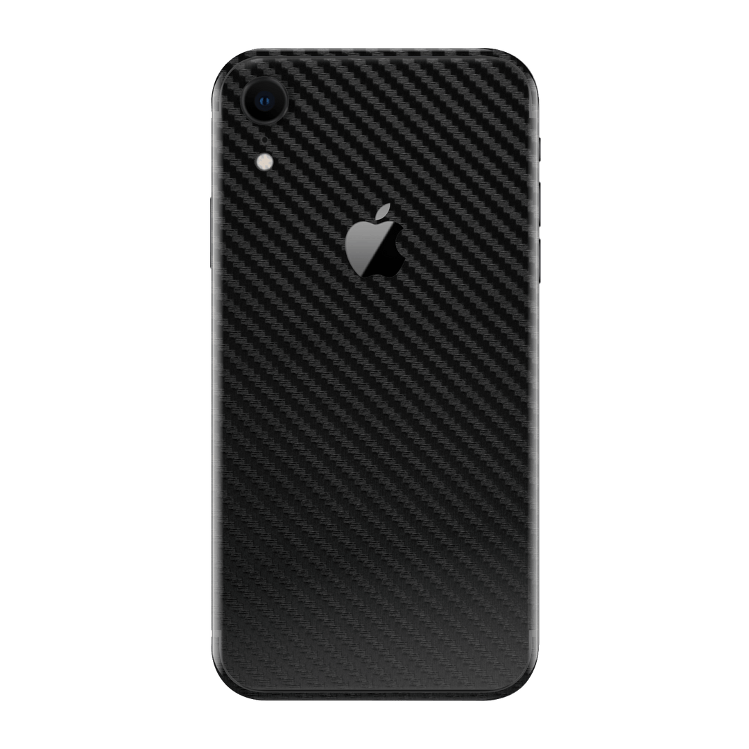 iPhone XR 3D Textured CARBON Fibre Skin BLACK BLACK NO