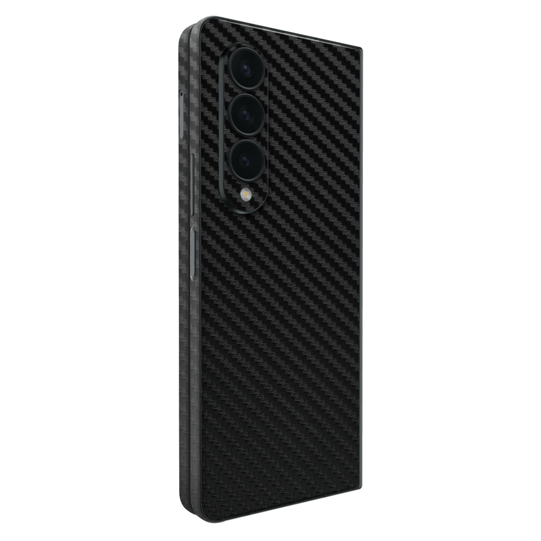 Samsung Galaxy Z Fold 4 (2022) Black 3D Textured Carbon Fibre Fiber Skin Wrap Sticker Decal Cover Protector by EasySkinz | EasySkinz.com