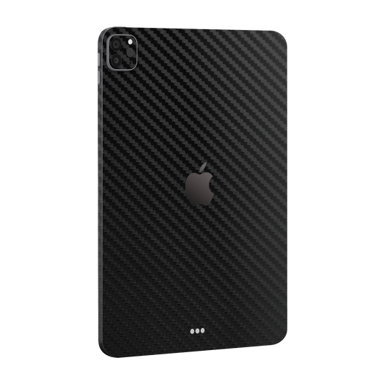 iPad PRO 12.9” (M2, 2022) Black 3D Textured Carbon Fibre Fiber Skin Wrap Sticker Decal Cover Protector by EasySkinz | EasySkinz.com