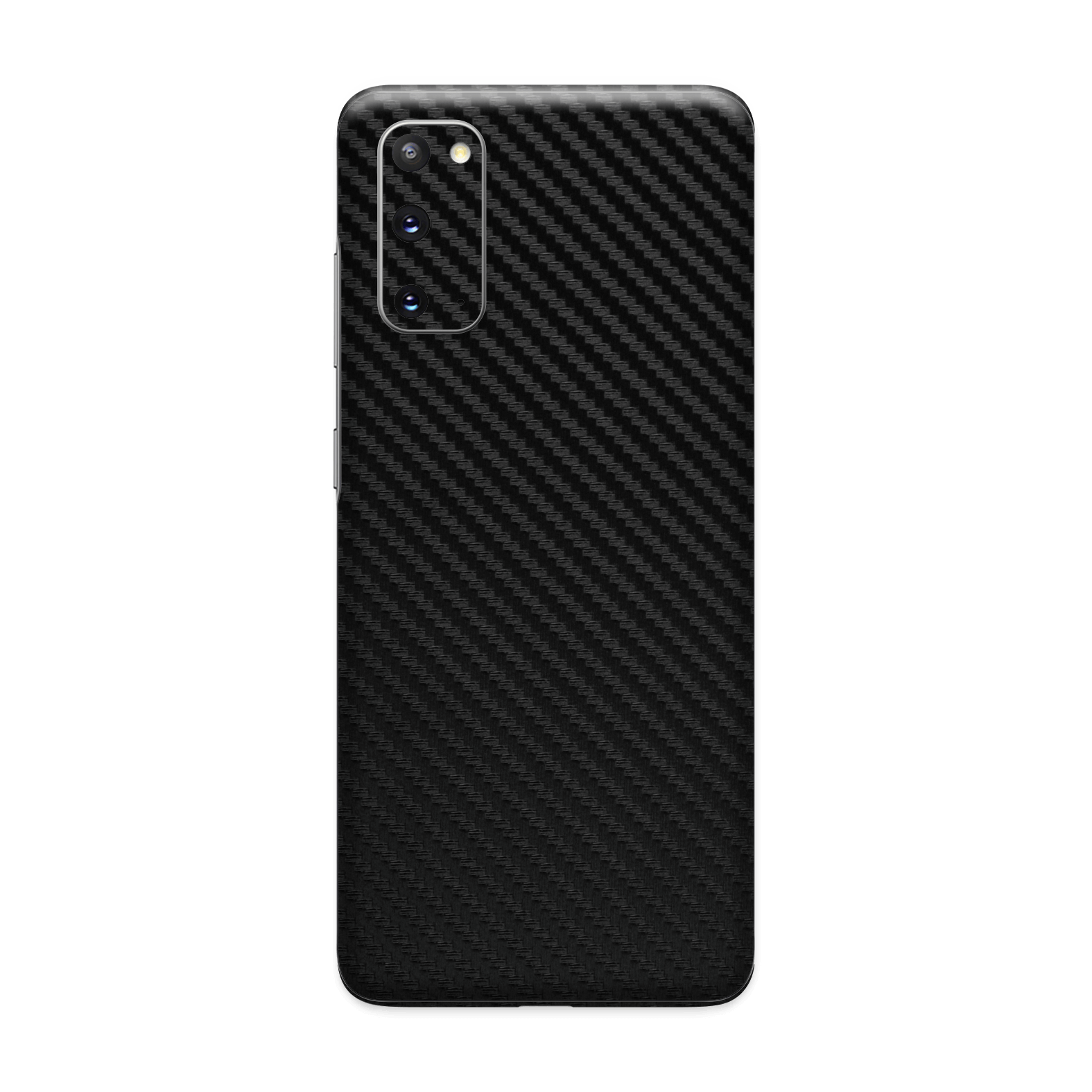 Samsung Galaxy S20 3D Textured Black Carbon Fibre Fiber Skin Wrap Sticker Decal Cover Protector by EasySkinz