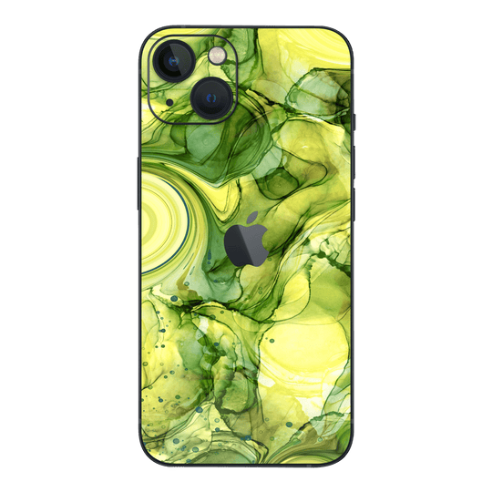 iPhone 13 MINI SIGNATURE AGATE GEODE Green and Soft Yellow Skin - Premium Protective Skin Wrap Sticker Decal Cover by QSKINZ | Qskinz.com