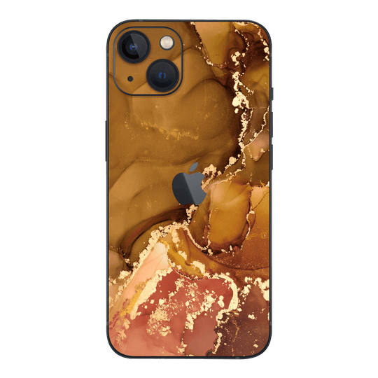 iPhone 14 Print Printed Custom Signature Agate Geode Sandstorm Brown Warm Skin Wrap Sticker Decal Cover Protector by EasySkinz