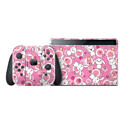 Nintendo Switch OLED SIGNATURE Kawaii Rabbits and Skulls Skin