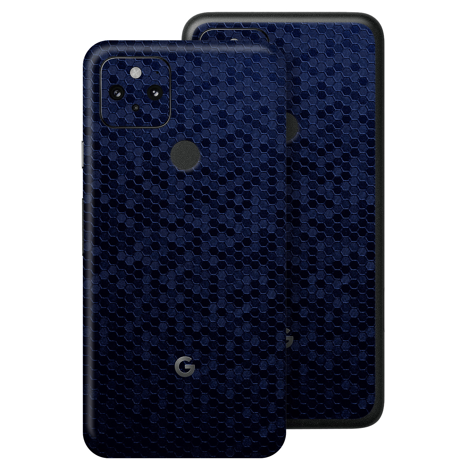 Pixel 5 Navy Blue Honeycomb 3D Textured Skin Wrap Sticker Decal Cover Protector by EasySkinz