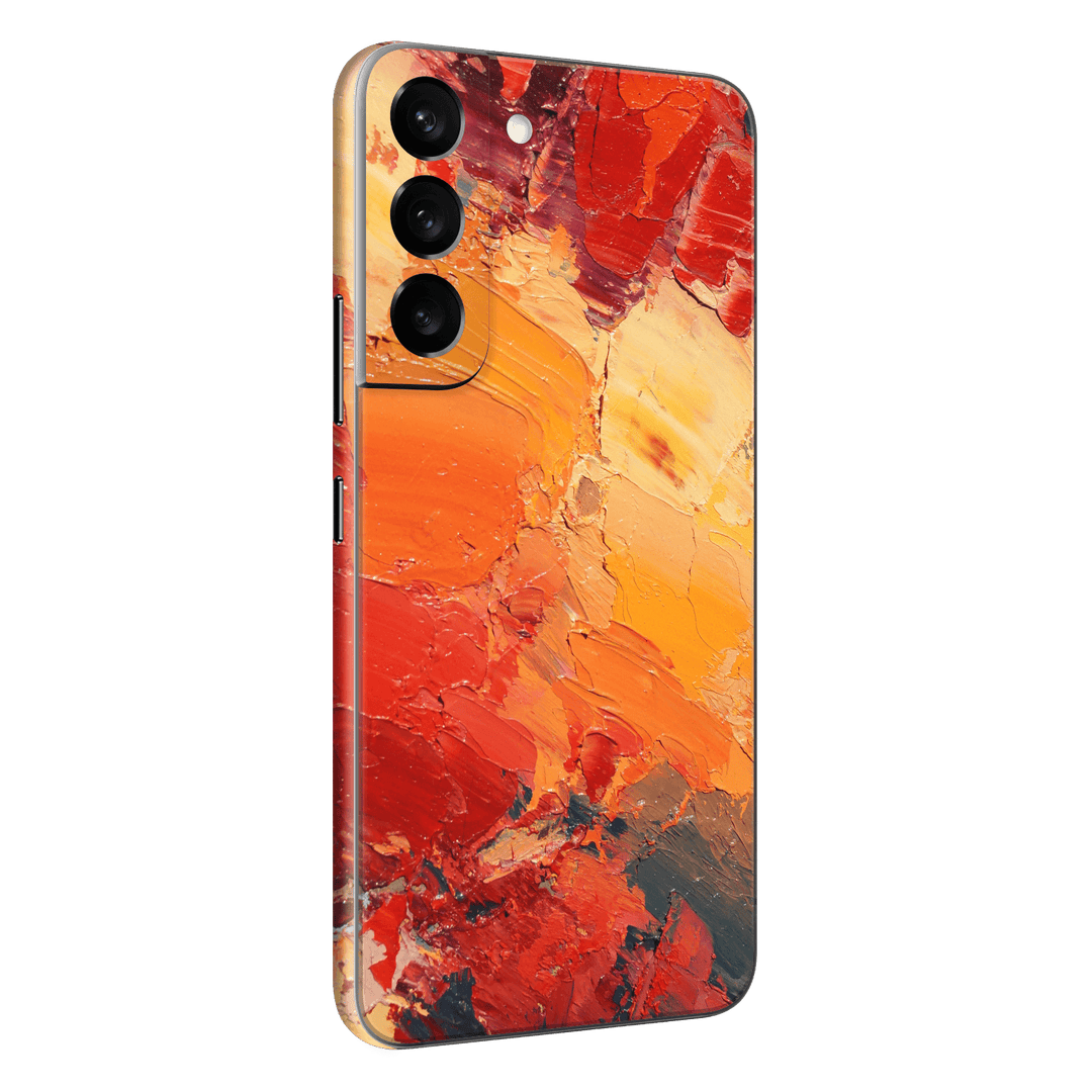 Samsung Galaxy S22+ PLUS Print Printed Custom SIGNATURE Sunset in Oia Painting Skin Wrap Sticker Decal Cover Protector by EasySkinz | EasySkinz.com