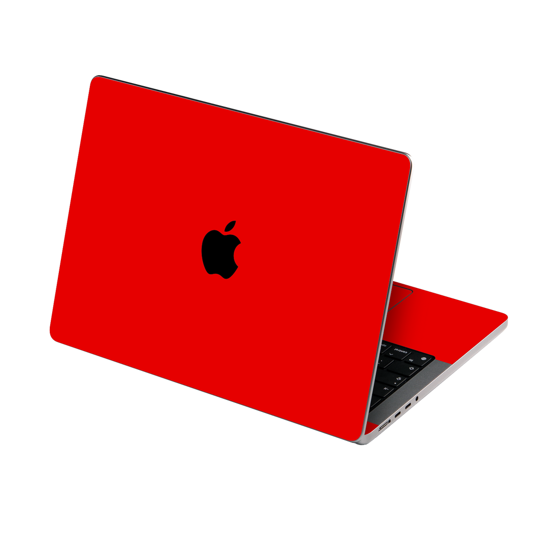 MacBook PRO 16" (2021) Gloss Glossy Bright Red Skin Wrap Sticker Decal Cover Protector by EasySkinz | EasySkinz.com