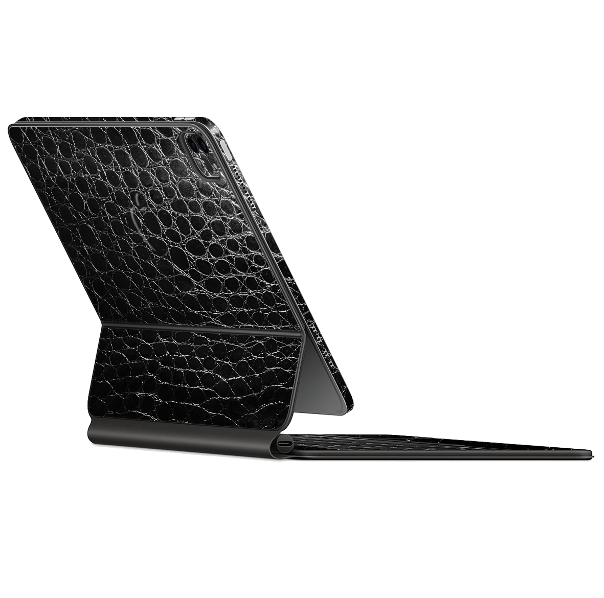 Magic Keyboard for iPad Pro 11" M1 (3rd Gen, 2021) Luxuria Black Leather Alligator Crocodile 3D Textured Skin Wrap Sticker Decal Cover Protector by EasySkinz | EasySkinz.com