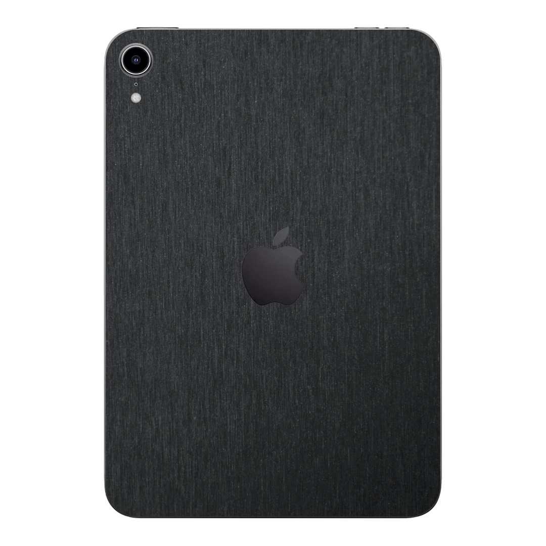 iPad MINI 6 2021 Brushed Metal Black Metallic Skin Wrap Sticker Decal Cover Protector by EasySkinz | EasySkinz.com