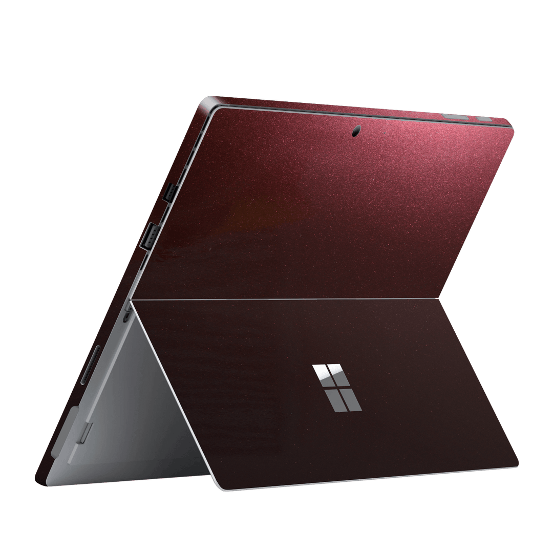 Microsoft Surface Pro (2017) Glossy Black Rose Metallic Gloss Finish Skin Wrap Sticker Decal Cover Protector by EasySkinz