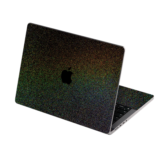 Apple MacBook PRO 14" (2021/2023) GALAXY Black Milky Way Rainbow Sparkling Metallic Gloss Finish Skin Wrap Sticker Decal Cover Protector by EasySkinz | EasySkinz.com