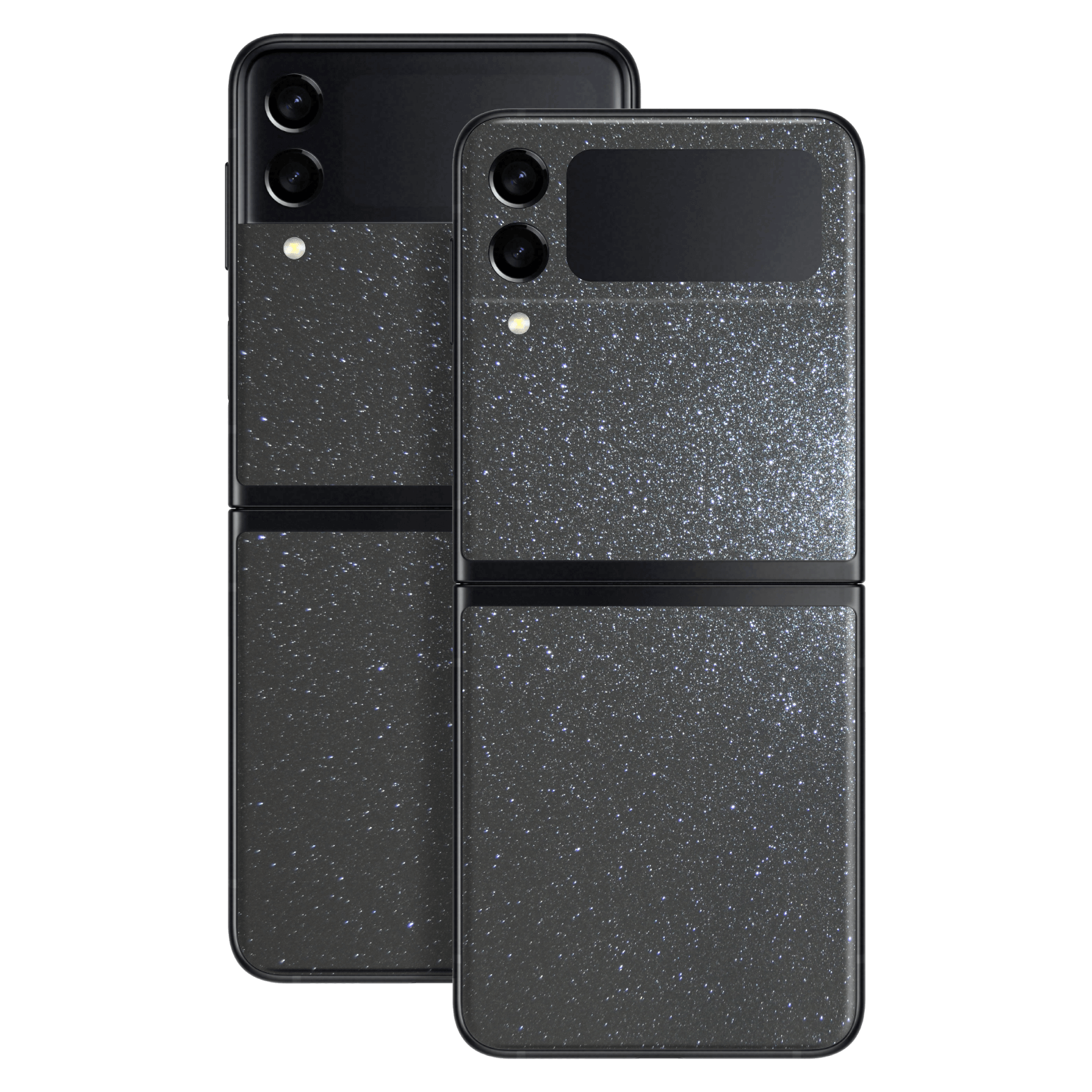 Samsung Galaxy Z Flip 3 Diamond METEORITE Grey Shimmering Sparkling Glitter Skin Wrap Sticker Decal Cover Protector by EasySkinz | EasySkinz.com