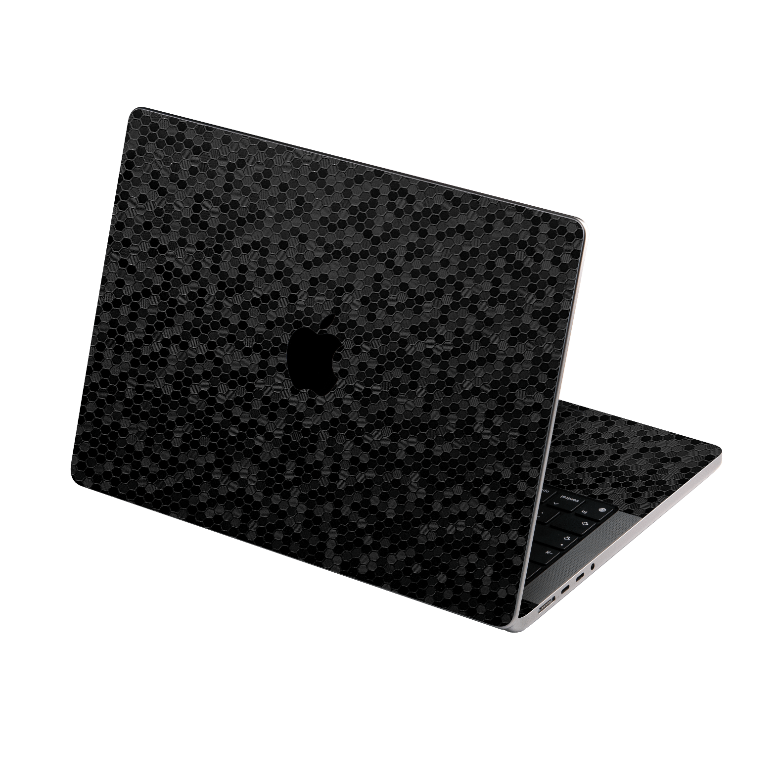 MacBook PRO 14" (2021/2023) Luxuria Black Honeycomb 3D Textured Skin Wrap Sticker Decal Cover Protector by EasySkinz | EasySkinz.com