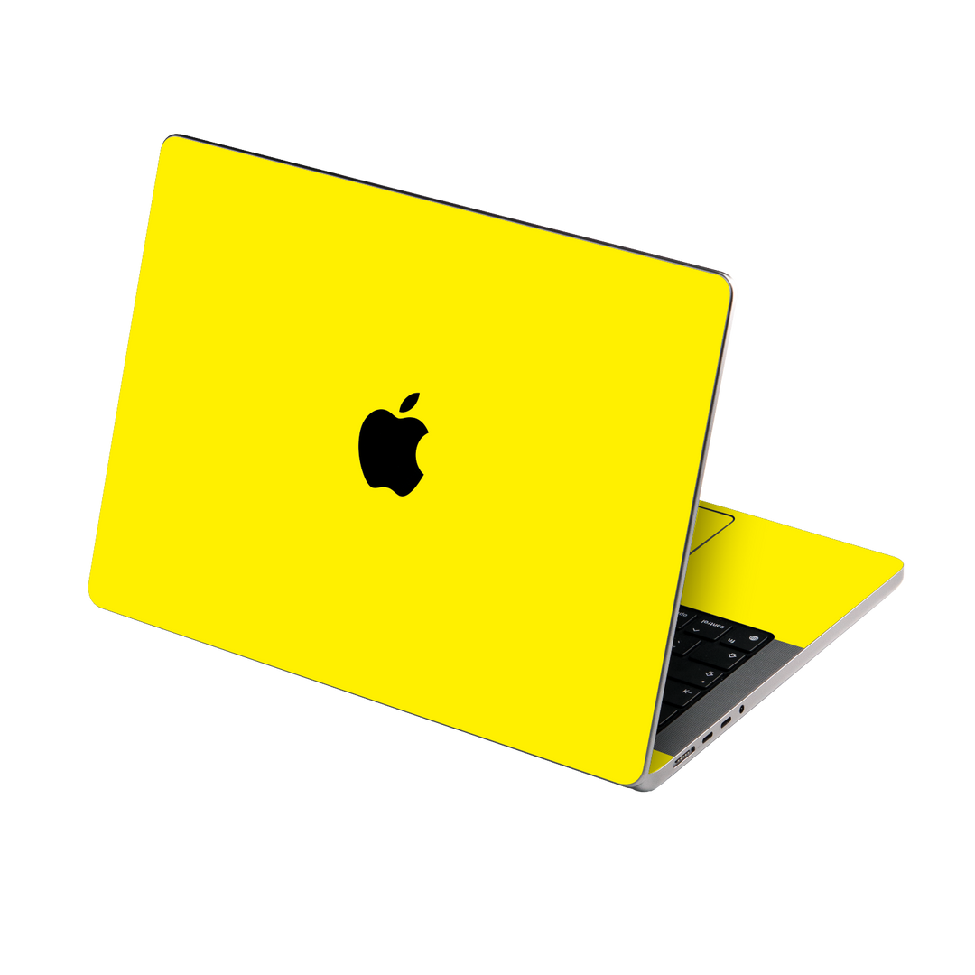 MacBook PRO 14" (2021) Gloss Glossy Lemon Yellow Skin Wrap Sticker Decal Cover Protector by EasySkinz | EasySkinz.com