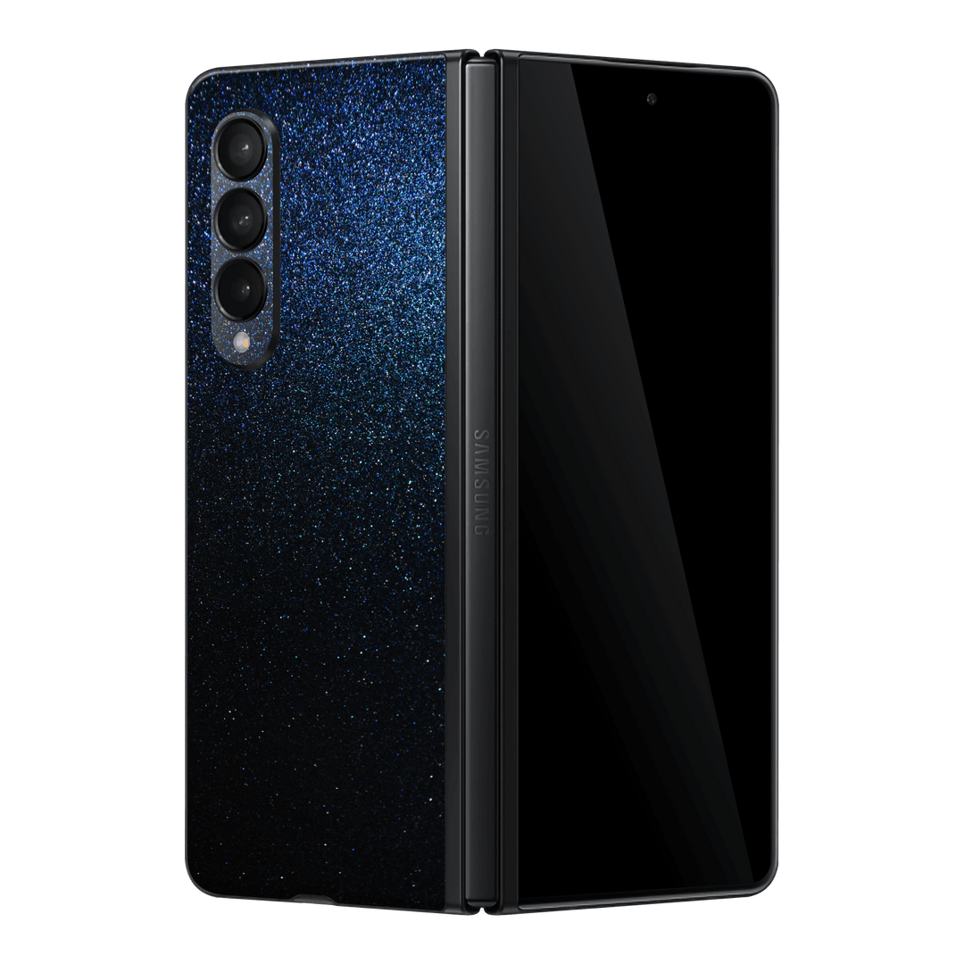 Samsung Galaxy Z Fold 3 Midnight Blue Metallic Gloss Finish Skin Wrap Sticker Decal Cover Protector by EasySkinz