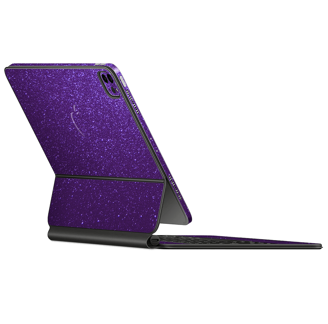 Apple Magic Keyboard for iPad Pro 11"(Gen 1-2) Diamond PURPLE Glitter Shimmering Skin Wrap Sticker Decal Cover Protector by EasySkinz