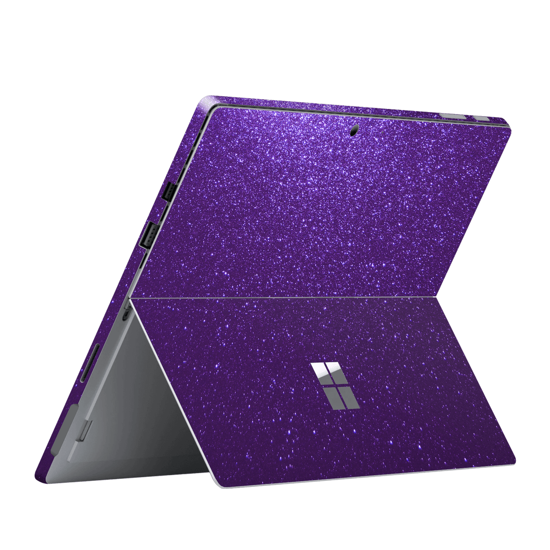 Microsoft Surface Pro (2017) Diamond Purple Shimmering Sparkling Glitter Skin Wrap Sticker Decal Cover Protector by EasySkinz