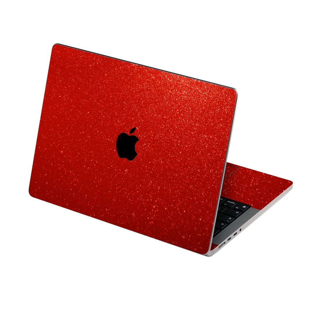 Apple MacBook PRO 16" (2021) Diamond Red Shimmering Sparkling Glitter Skin Wrap Sticker Decal Cover Protector by EasySkinz | EasySkinz.com