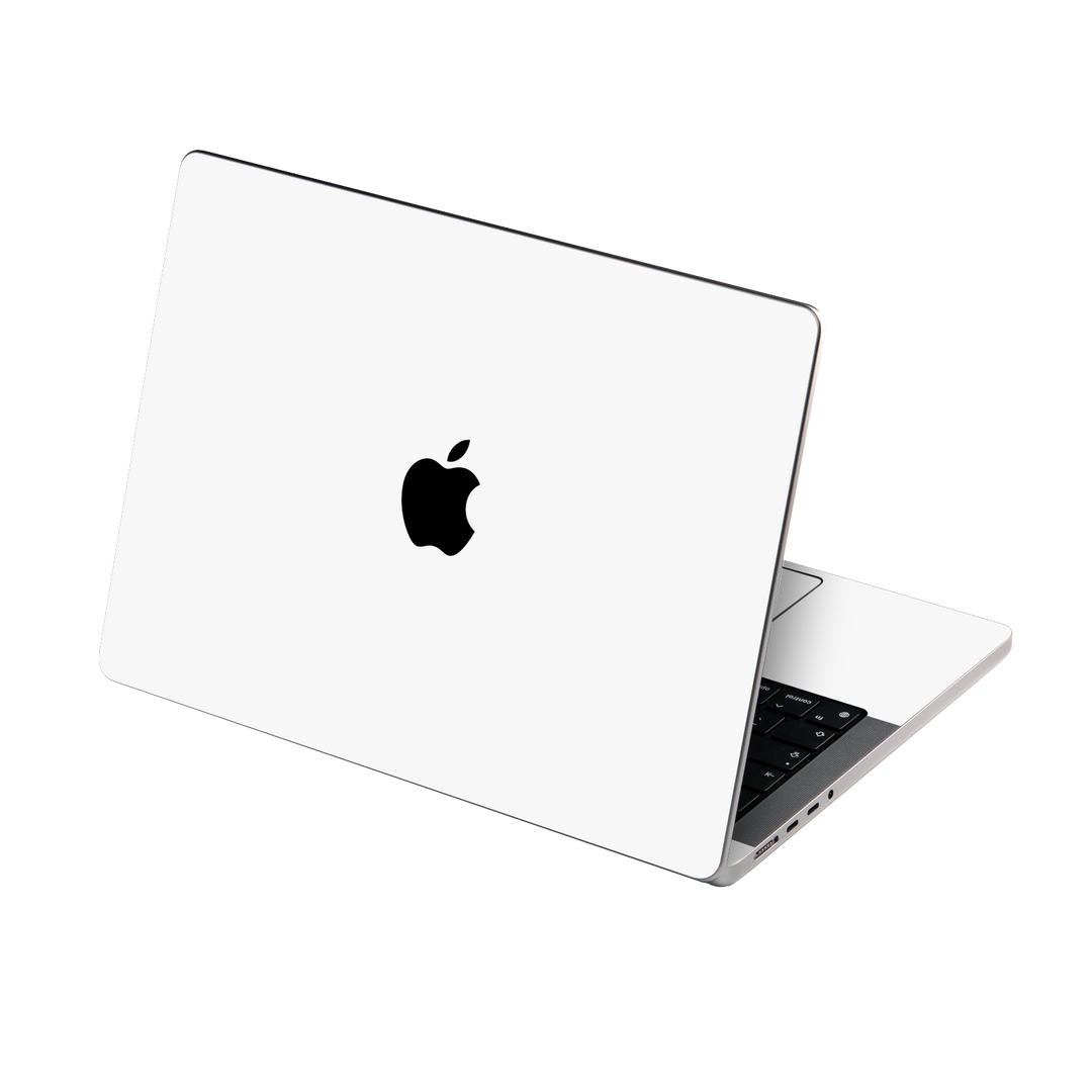 MacBook PRO 14" (2021) Gloss Glossy Jet White Skin Wrap Sticker Decal Cover Protector by EasySkinz | EasySkinz.com